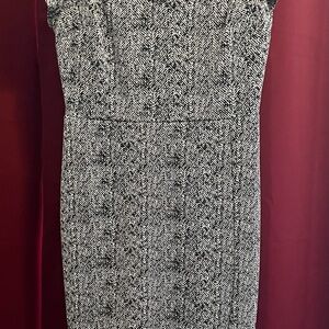 Express Black and White Midi Dress